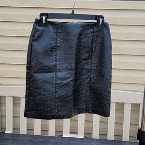 Black Faux Patent Leather Mini Skirt Size 4